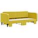 Divano Letto Con Letto Estraibile Giallo 90x200 Cm In Velluto - Foto miniatura 3