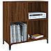 Mobile Porta Dischi Rovere Marrone 84,5x38x89 Legno Multistrato - Foto miniatura 3