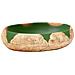 Lavabo Da Appoggio Verde E Marrone Ovale 59x40x15 Cm Ceramica - Foto miniatura 2
