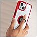 Cover Per Iphone 15 Plus Anello Metallico Supporto Serie Ringrip Bordo Rosso - Foto miniatura 2