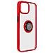 Cover Per Iphone 15 Plus Anello Metallico Supporto Serie Ringrip Bordo Rosso - Foto miniatura 5