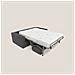 Nixon Divano letto matrimoniale con materasso 20 cm in tessuto impermeabile T03 220 cm (mat. 160x197) antracite - Foto miniatura 3