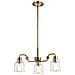Lampadario Contemporaneo Aivian Acciaio Ottone Anticato 3 Luci E27 - Foto miniatura 1