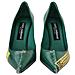 Scarpe Con Tacco In Pelle Verde E Scarpe In Plastica - Eu38.5/us8 - Foto miniatura 4
