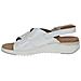 White Naplak Casual Open Sandals Sandali Pelle Scarpe Donna Bianco Eu 36, 9-28702-20-122 - Foto miniatura 3