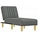 Chaise Longue In Tessuto Grigio Scuro - Foto miniatura 2