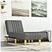 Chaise Longue In Tessuto Grigio Scuro - Foto miniatura 1