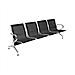 Panca Per Sala Attesa Aspetto Studio Medico O Professionale A 4 Posti - Colore Nero - Foto miniatura 1
