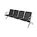Panca Per Sala Attesa Aspetto Studio Medico O Professionale A 4 Posti - Colore Nero - Foto miniatura 2