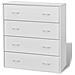 Credenza Con 4 Cassetti 60x30,5x71 Cm Bianca - Foto miniatura 2