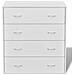 Credenza Con 4 Cassetti 60x30,5x71 Cm Bianca - Foto miniatura 3