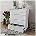 Credenza Con 4 Cassetti 60x30,5x71 Cm Bianca - Foto miniatura 7