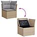 Set Divani da Giardino a 6 Pezzi con Cuscini Beige Polyrattan - Foto miniatura 9