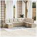 Set Divano da Giardino 8 Pezzi con Cuscini Beige in Polirattan - Foto miniatura 2