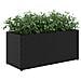 Fioriera da Giardino con 2 Vasi Nera 72x30x32 cm in Polyrattan - Foto miniatura 4