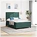 Letto Box Spring con Materasso Verde Scuro 140x190 cm in Velluto - Foto miniatura 2