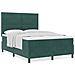 Letto Box Spring con Materasso Verde Scuro 140x190 cm in Velluto - Foto miniatura 4