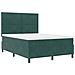 Letto Box Spring con Materasso Verde Scuro 140x190 cm in Velluto - Foto miniatura 6