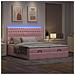 Struttura Letto Pouf con Materassi Rosa 180x200 cm Velluto - Foto miniatura 3