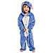 Pigiama Per Bambini Kigurumi Onesie Costume Stich Blu 125-135 - Foto miniatura 5