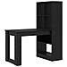 Scrivania Rovere nero 122 x 67 x 145 cm Legno multistrato - Foto miniatura 1