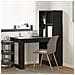 Scrivania Rovere nero 122 x 67 x 145 cm Legno multistrato - Foto miniatura 2