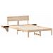 Rete letto con comodini Marrone Legno di pino massello - Foto miniatura 1