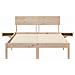 Rete letto con comodini Marrone Legno di pino massello - Foto miniatura 6