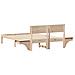 Rete letto con comodini Marrone Legno di pino massello - Foto miniatura 8