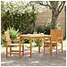 Set da Pranzo per Giardino 3 pcs Marrone 90 x 90 x 74 cm - Foto miniatura 1