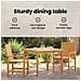 Set da Pranzo per Giardino 3 pcs Marrone 90 x 90 x 74 cm - Foto miniatura 5