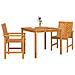 Set da Pranzo per Giardino 3 pcs Marrone 90 x 90 x 74 cm - Foto miniatura 9