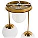 Lampadario A 3 Luci Riana Vetro Metallo Ottone - Foto miniatura 4
