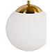 Lampadario A 3 Luci Riana Vetro Metallo Ottone - Foto miniatura 5