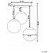 Lampadario A 3 Luci Riana Vetro Metallo Ottone - Foto miniatura 7