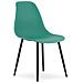 Sedia WAT verde / gambe nere x 4 - Foto miniatura 2
