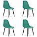 Sedia WAT verde / gambe nere x 4 - Foto miniatura 1