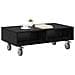 Tavolino con Ruote Rovere Nero 90 x 50 x 30 cm - Foto miniatura 3