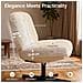 Sedia Da Ufficio, Con Ampia Seduta In Memory Foam, Elevato Comfort Di Seduta E Supporto Ottimale, Ideale Per Ufficio E Home Office, Colore Bianco - Foto miniatura 3