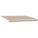 Tenda retrattile manuale con LED Beige e Bianco 4 × 3 m - Foto miniatura 5
