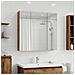 Mobiletto per specchio da bagno Legno vecchio 70 x 14,5 x 70 cm - Foto miniatura 2