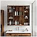 Mobiletto per specchio da bagno Legno vecchio 70 x 14,5 x 70 cm - Foto miniatura 4