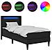 Struttura letto con materasso Nero 90 x 190 cm Pelle Sintetica - Foto miniatura 3