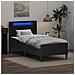 Struttura letto con materasso Nero 90 x 190 cm Pelle Sintetica - Foto miniatura 4
