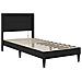 Struttura letto con materasso Nero 90 x 190 cm Pelle Sintetica - Foto miniatura 7