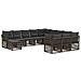 Set Divano da Giardino 12 pcs Grigio polyrattan - Foto miniatura 1