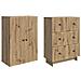 Set di armadi 2 pcs 66 x 34,5 x 90 cm Legno ingegnerizzato - Foto miniatura 3