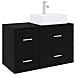 Set di mobili per il bagno 2 pz Rovere Nero - Foto miniatura 1