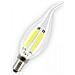 Lampadine Led E14 4w Filamento Candela Fiamma Colpo Di Vento Luce Fredda 6400k Vt-1997 4430 - Foto miniatura 2