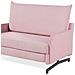Divano Letto 2 Posti In Tessuto Rosa Belfast - Foto miniatura 26